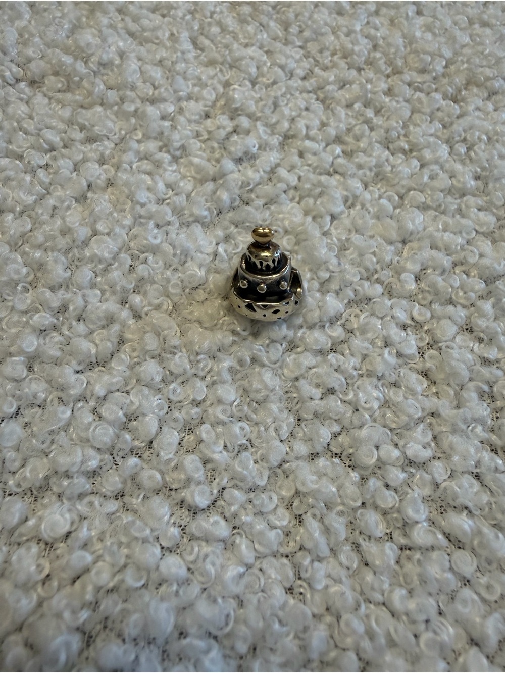 Authentic Pandora Retired Two Tone Cake Charm - Picture 2 of 5